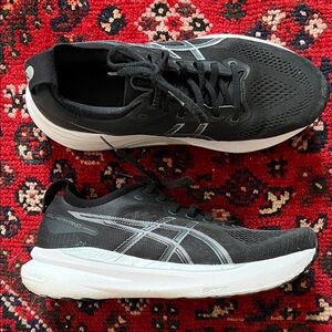 ASICS Men's Black and White Athletic Shoes